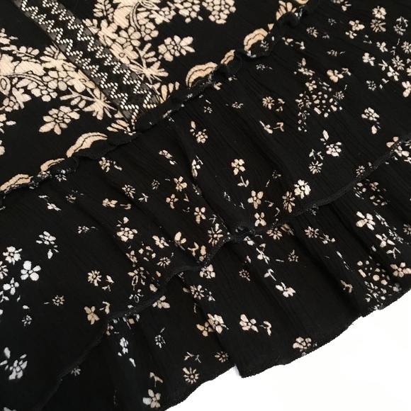 BILA Floral Tunic Sleeveless Tassel Tie Ruffle Hem Embroidered Boho Top Size XXL - Picture 8 of 16